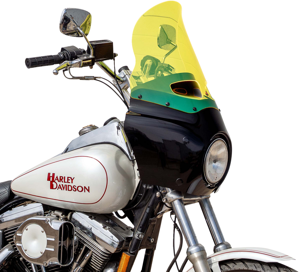 Klock Werks Ice Flare Windshield, Yellow Ice for Road Warrior Fairing, KWW-06-0616