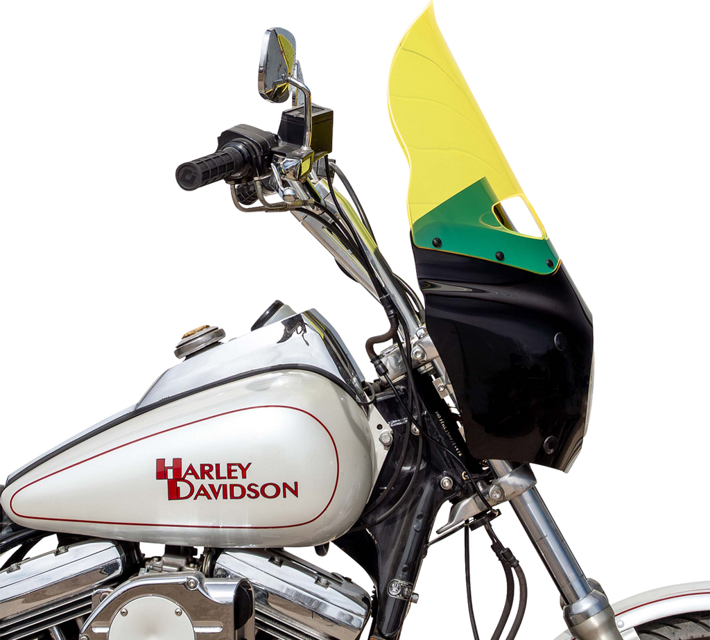 Klock Werks Ice Flare Windshield, Yellow Ice for Road Warrior Fairing, KWW-06-0616