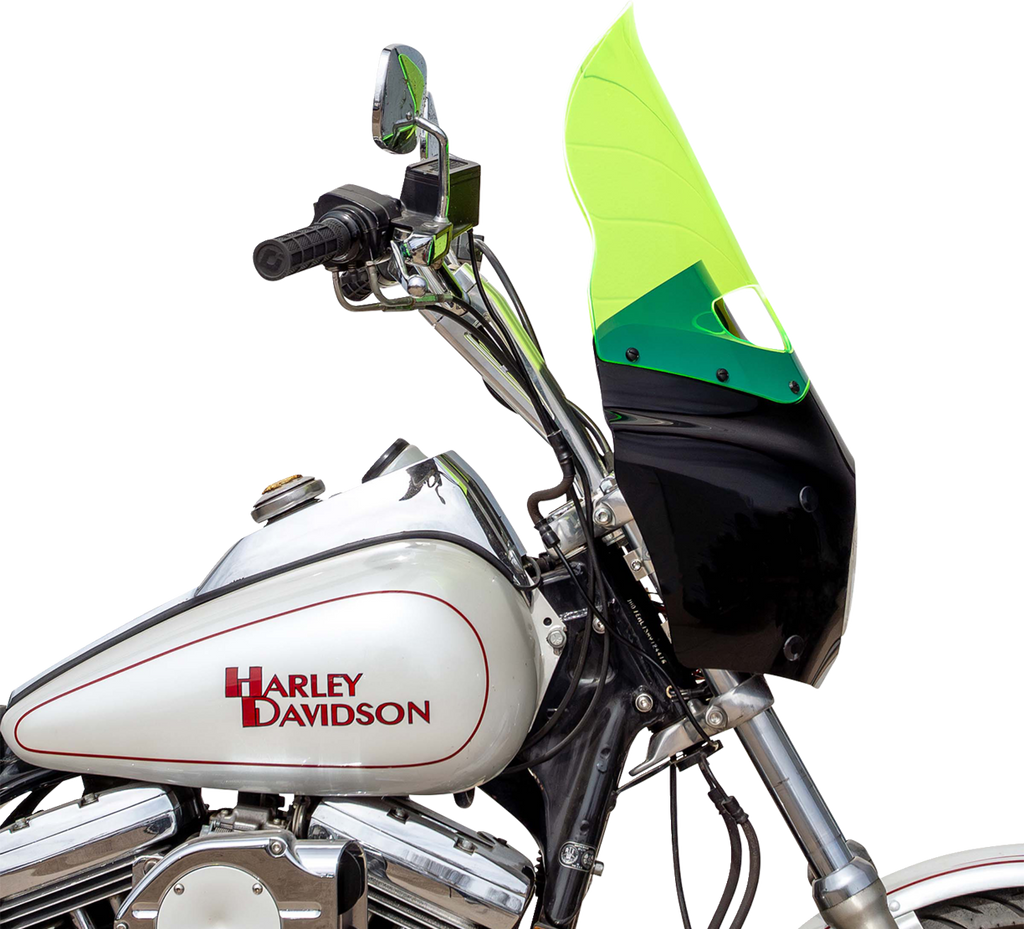 Klock Werks Ice Flare Windshield for Road Warrior Fairing, Green Ice, KWW-06-0617