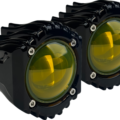 CUSTOM DYNAMICS Shark Demon® Fog Lights with High Performance LED - Yellow SD-FOG-7Y