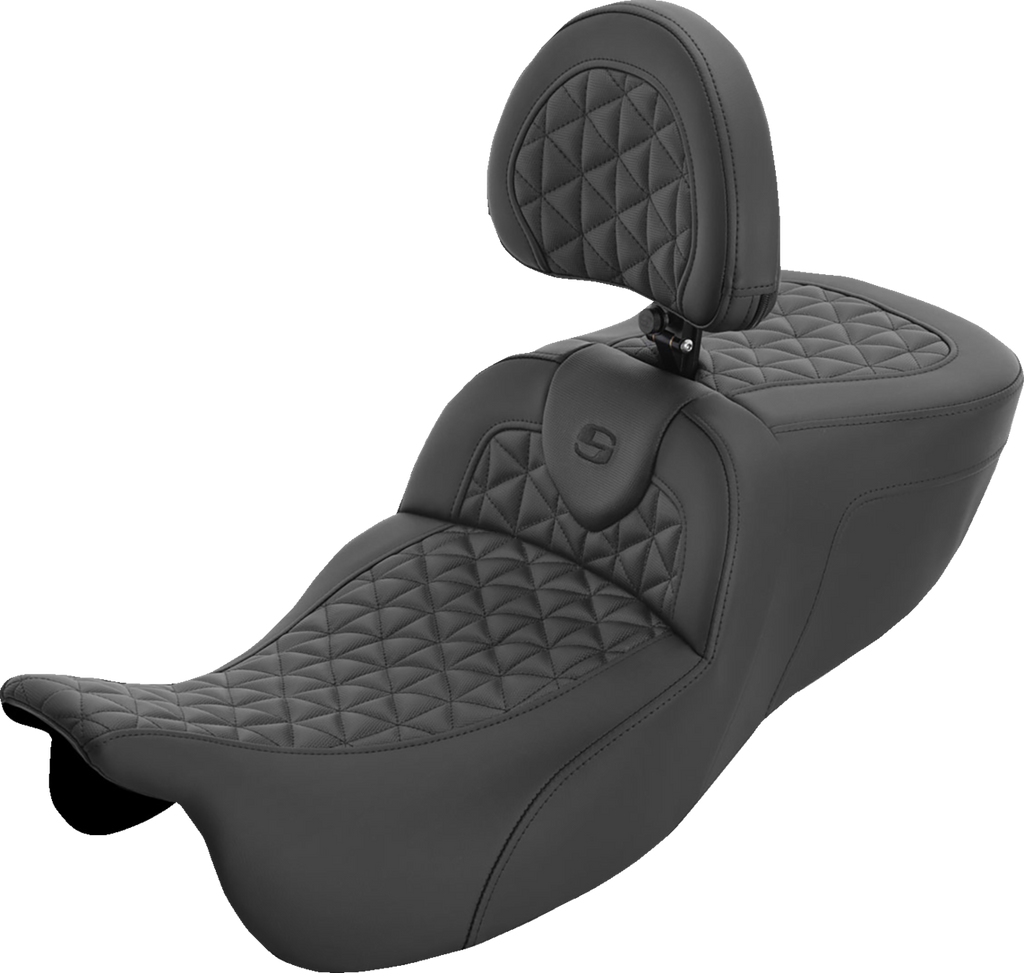 SADDLEMEN Roadsofa™ Extended Reach Seat with Backrest for FLRT/FLTRT '15-'25 - Part 815-07-211B0