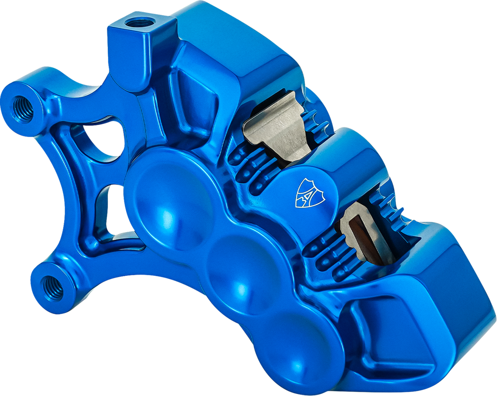 Arlen Ness Monoblock Axial Brake Caliper, Left Side, Blue, Part 320-108