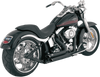 VANCE & HINES Shortshots Staggered Exhaust System for Softail - Matte Black Ceramic, Part 47222