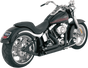 VANCE & HINES Shortshots Staggered Exhaust System for Softail - Matte Black Ceramic, Part 47222