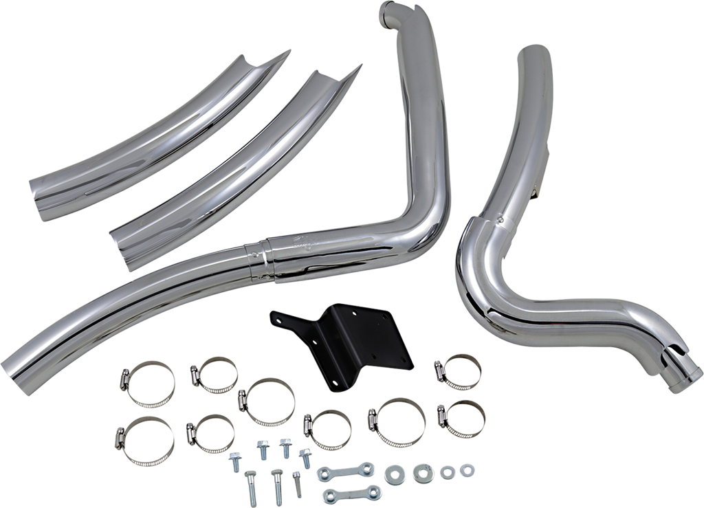 Vance & Hines 26008 Big Radius 2-Into-2 Exhaust System for Dyna - Chrome