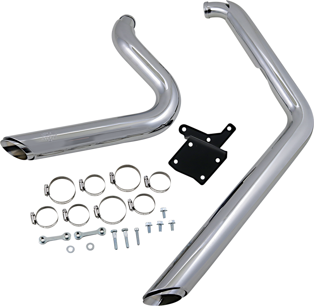Vance & Hines Shortshots Staggered Exhaust System for Dyna - Chrome Part 17214
