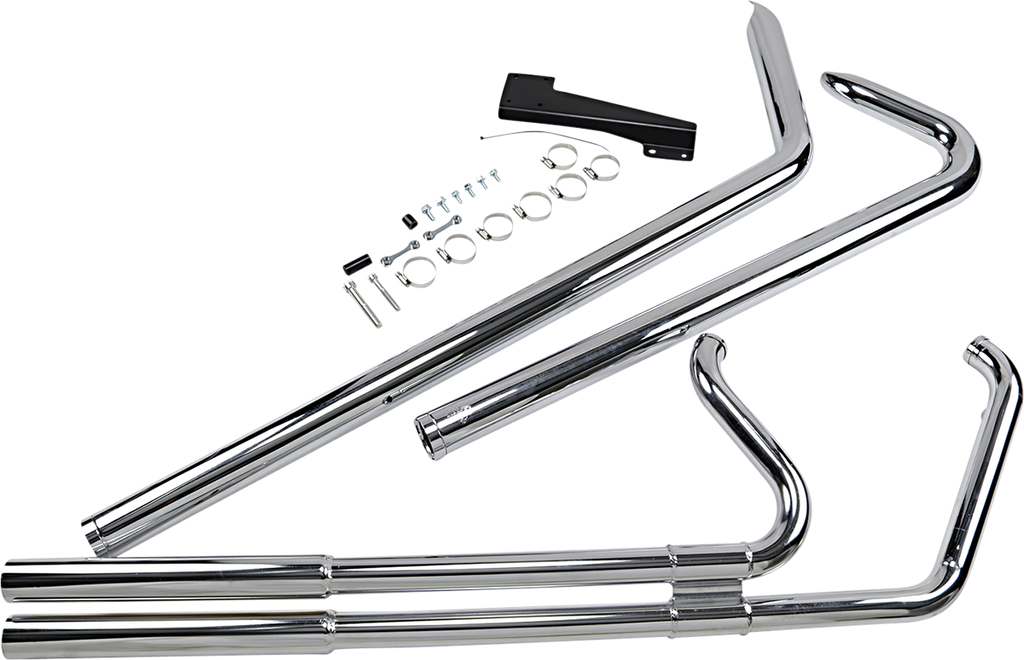 Vance & Hines Big Shots Long Exhaust System for Softail - Chrome (Part No. 17924)