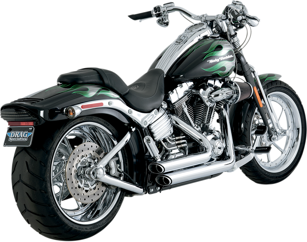 VANCE & HINES Shortshots Staggered Exhaust System for Softail - Chrome - Part 17222