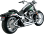 VANCE & HINES Shortshots Staggered Exhaust System for Softail - Chrome - Part 17222