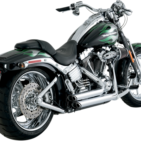 VANCE & HINES Shortshots Staggered Exhaust System for Softail - Chrome - Part 17222