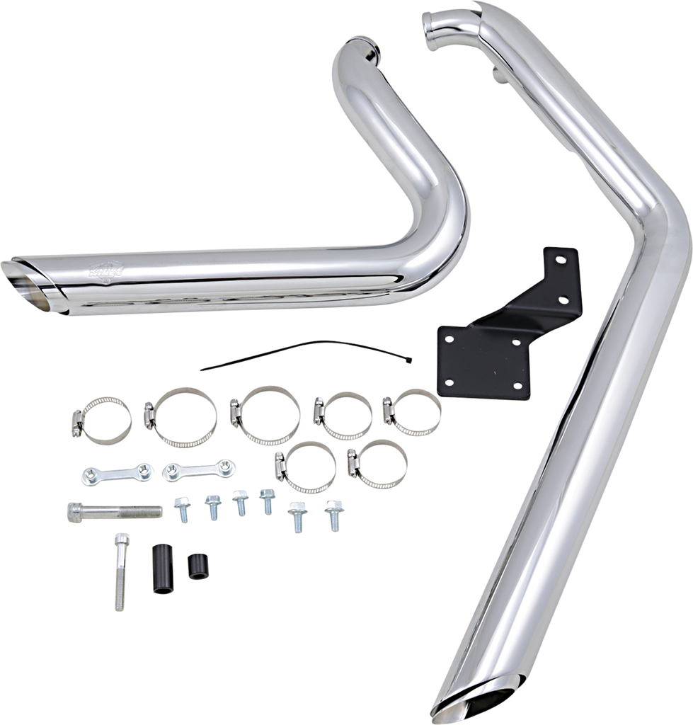VANCE & HINES Shortshots Staggered Exhaust System for Softail - Chrome - Part 17222