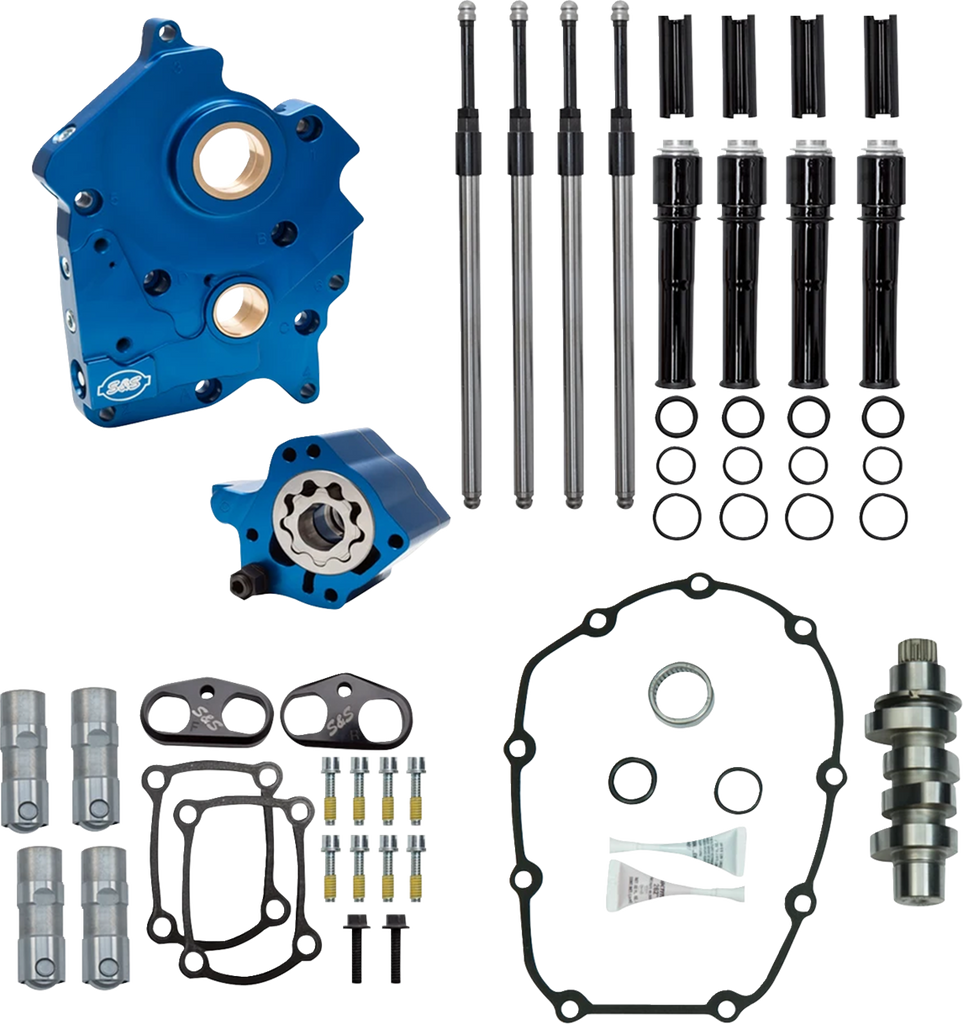 S&S Cycle HPT560 Water Cooled Cam Chest Kit with Black Pushrod Tubes for VVT M8 Engines – Part 310-1433