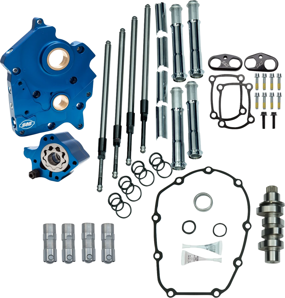 S&S Cycle Cam Chest HPT560 for Water Cooled Engines with Chrome Pushrod Tubes and VVT M8 - Part 310-1432