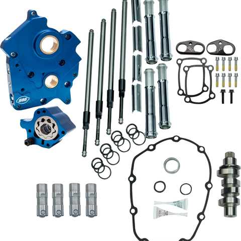 S&S Cycle Cam Chest HPT560 for Water Cooled Engines with Chrome Pushrod Tubes and VVT M8 - Part 310-1432
