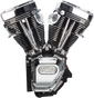 S&S Cycle T143 Long Block Engine - Wrinkle Black and Chrome for Touring and Dyna Models | Part 310-0737A