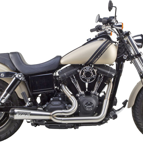 TBR Comp S 2-Into-1 Dyna Exhaust System with Carbon Fiber End Cap for Harley Davidson FXD Series