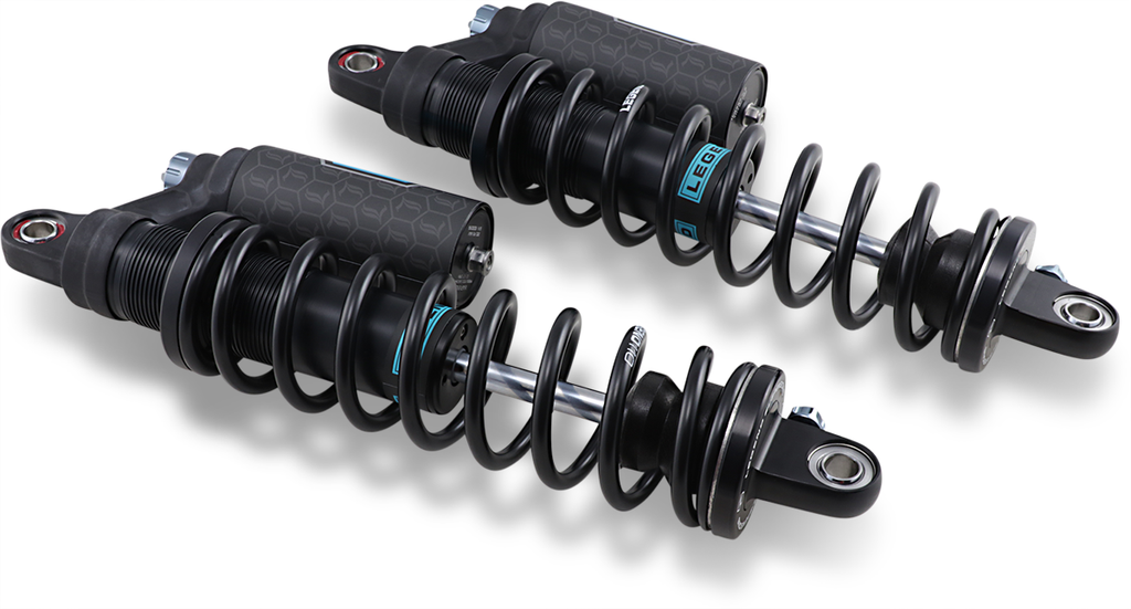 Legend Suspension Revo ARC Piggyback Shocks for Harley-Davidson Dyna 1999-2017, 14-Inch, Black