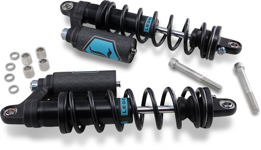 Legend Suspension Revo ARC Piggyback Shocks for Dyna 1999-2017, 14-Inch Heavy Duty Black Part 1310-1893
