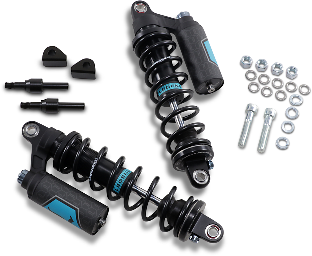 Legend Suspension Revo ARC Piggyback Shocks for FXR 1984-2000, 13-Inch Heavy Duty Black by Legend Suspension Part 1310-1899