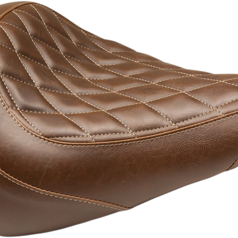 MUSTANG Seat - Wide Tripper* Solo - without Backrest - Diamond - Brown 83023 - Team Dream Rides