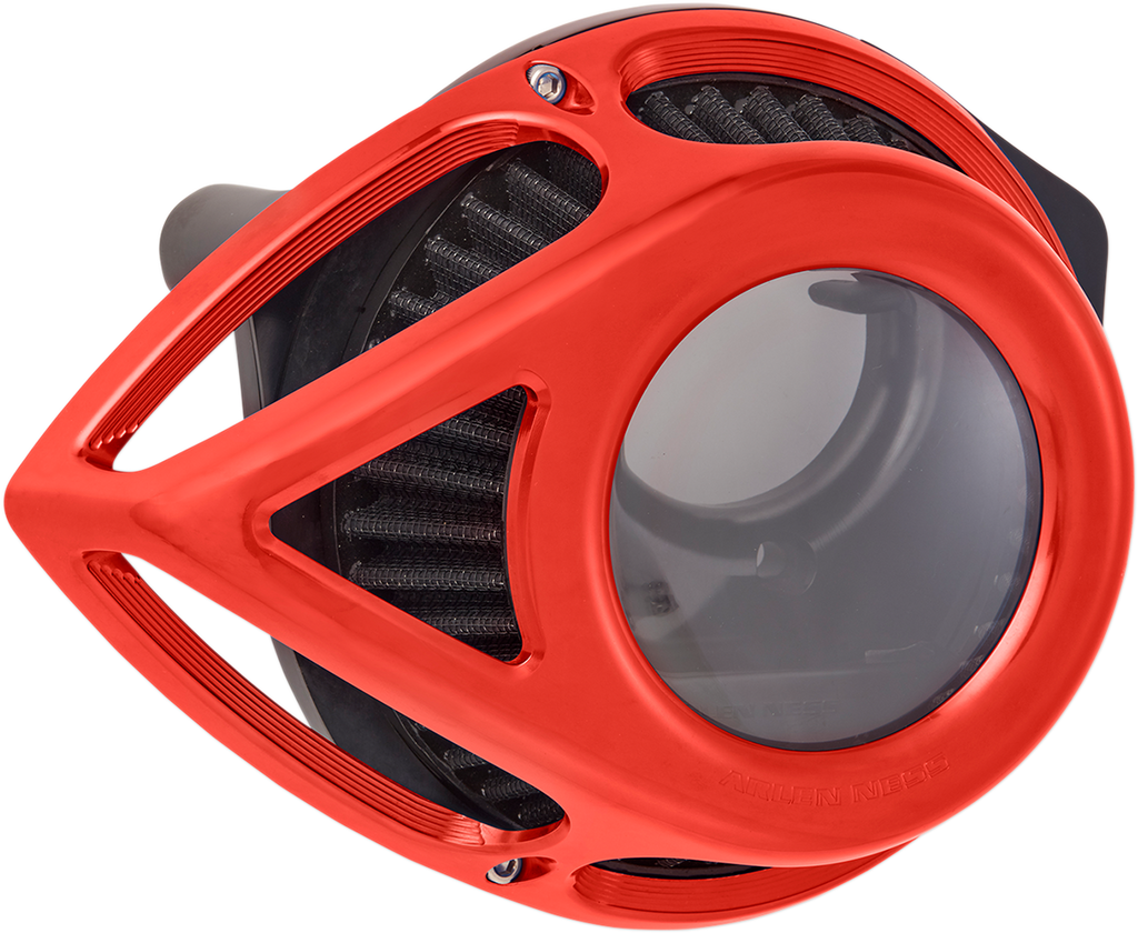 Arlen Ness Clear Tear Air Cleaner Kit - Red (Part 18-901)