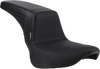 LePera Kickflip Seat with Basketweave Pattern for Harley Softail 2018-2023 - Black, Model LYR-590BW