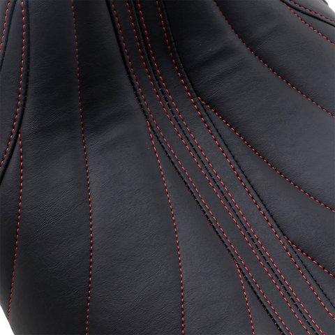 MUSTANG Revere Solo Seat - Gravity - Red Stitched 75059AB - Team Dream Rides