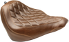 MUSTANG Seat - Wide Tripper* Solo - without Backrest - Diamond - Brown 83053 - Team Dream Rides