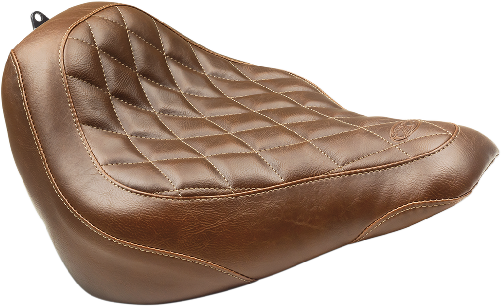 MUSTANG Seat - Wide Tripper* Solo - without Backrest - Diamond - Brown 83053 - Team Dream Rides