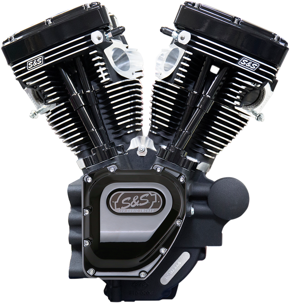 S&S Cycle T124 Long Block Engine - Black for Touring Models (Part 310-0836A)