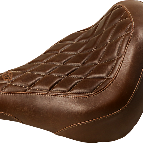 MUSTANG Seat - Wide Tripper* Solo - without Backrest - Diamond - Brown 83032 - Team Dream Rides