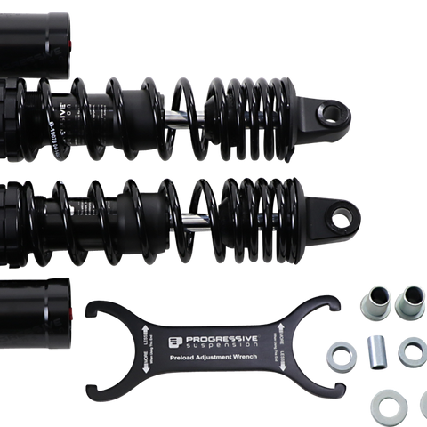 PROGRESSIVE SUSPENSION 970 Series Piggyback Shocks - Gloss Black/Matte Black - 13.00