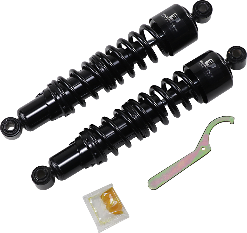 Progressive Suspension 412 Series Shock for Harley FXD 14-Inch Black, Part 412-4085B