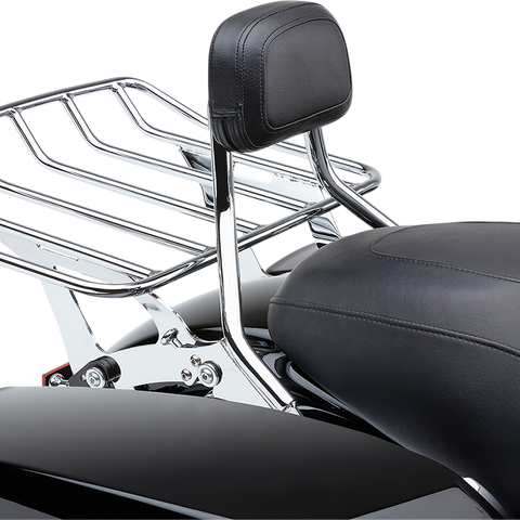 COBRA Detachable Backrest - Chrome - Short - FLH/FLT 602-2200 - Team Dream Rides