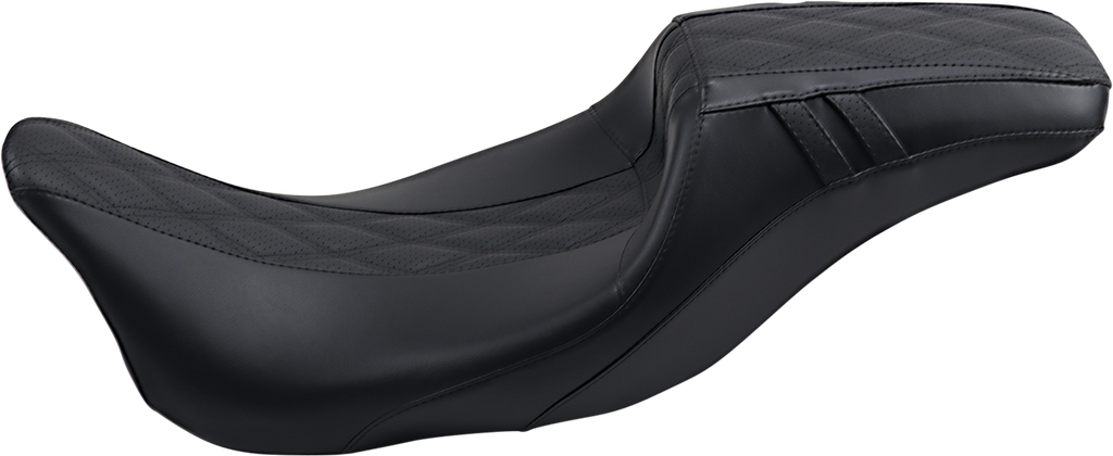LE PERA Outcast Daddy Long Legs Seat - Full Length, Black with Double Diamond Pattern, Part LK-987DLGT2