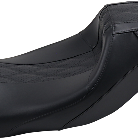 LE PERA Outcast Daddy Long Legs Seat - Full Length, Black with Double Diamond Pattern, Part LK-987DLGT2