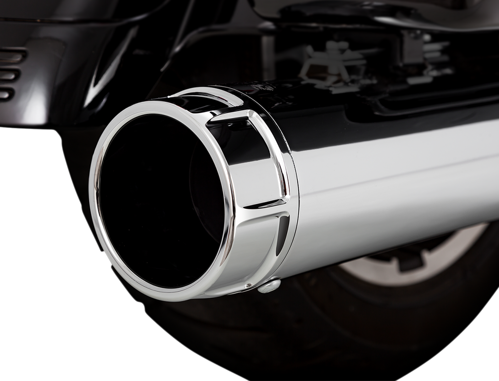 Vance & Hines 4-1/2 inch Torquer Mufflers for Harley FL 1995-2016 – Chrome Part 16673