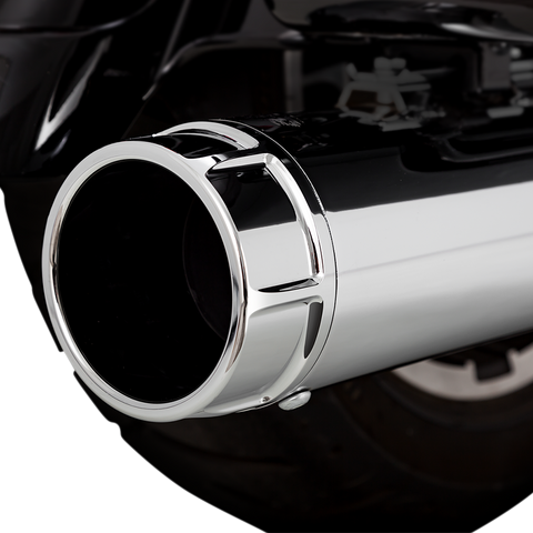 Vance & Hines 4-1/2 inch Torquer Mufflers for Harley FL 1995-2016 – Chrome Part 16673