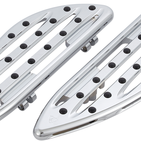 Arlen Ness Deep Cut Driver Floorboards Chrome 06-838 for Harley-Davidson
