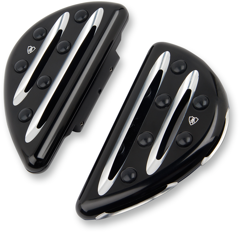 Arlen Ness Deep Cut Passenger Floorboards Black 06-867 for Enhanced Style and Comfort