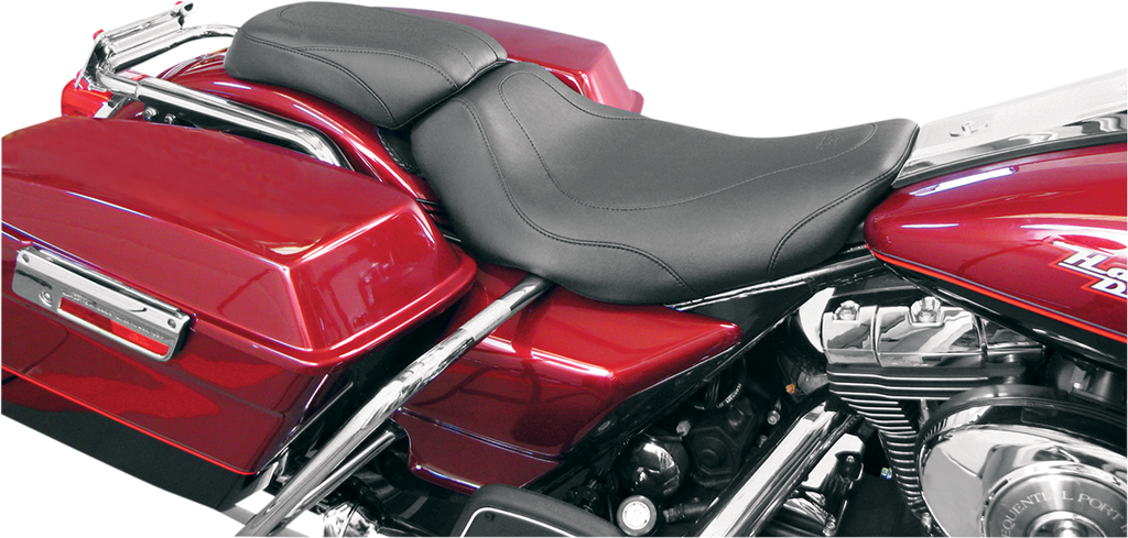 MUSTANG Seat - Tripper* Solo - without Backrest - Stitched - Black - Road King 76350 - Team Dream Rides