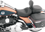 MUSTANG Wide Solo Seat - With Backrest - Black - Studded W/Concho - FL '08+ 79602 - Team Dream Rides