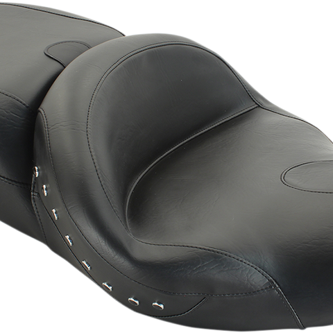 MUSTANG Summit Studded Black Seat - Backrest Receptacle 76862 - Team Dream Rides