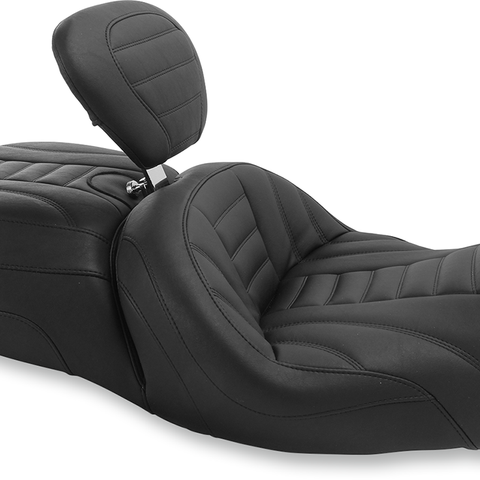 MUSTANG Freewheeler Vintage Seat - w/ Driver Backrest 79592 - Team Dream Rides