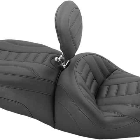 MUSTANG Freewheeler Vintage Seat - w/ Driver Backrest - Forward Positioning 79593 - Team Dream Rides