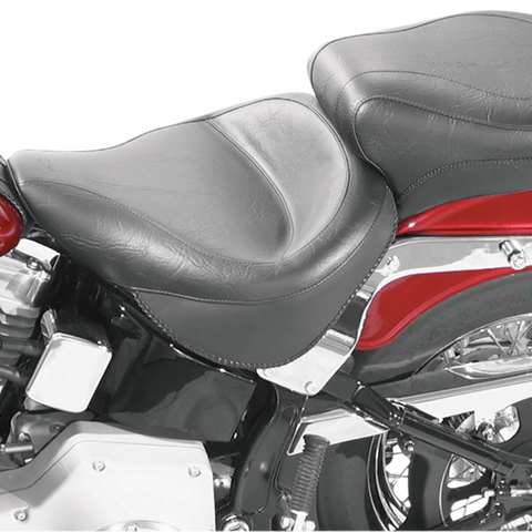 MUSTANG Vintage Style Seat - Wide - Smooth - Black - FXST/FLST 75073 - Team Dream Rides