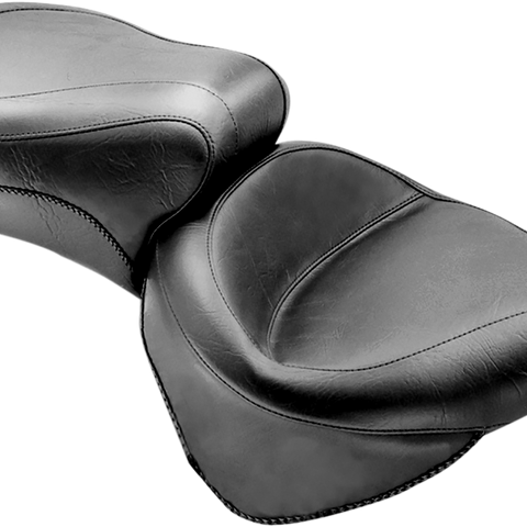 MUSTANG Vintage Style Seat - Wide - Smooth - Black - Softail 75735 - Team Dream Rides
