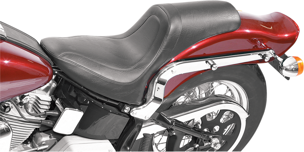 MUSTANG Seat - Fastback* - Stitched - Black - Softail '00-'05 75779 - Team Dream Rides