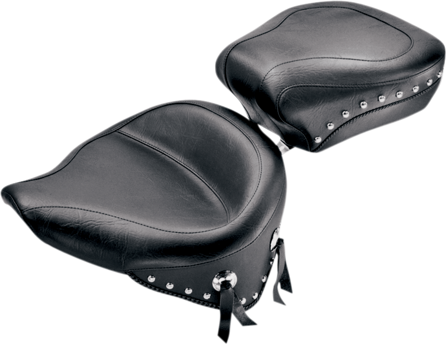 MUSTANG Wide Studded Solo Seat - Softail '84-'99 75506 - Team Dream Rides