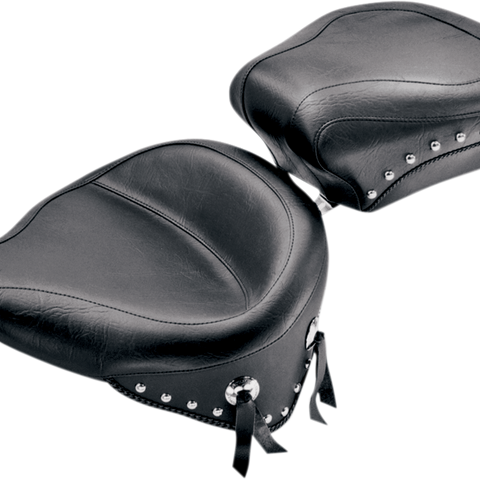 MUSTANG Wide Studded Solo Seat - Softail '84-'99 75506 - Team Dream Rides